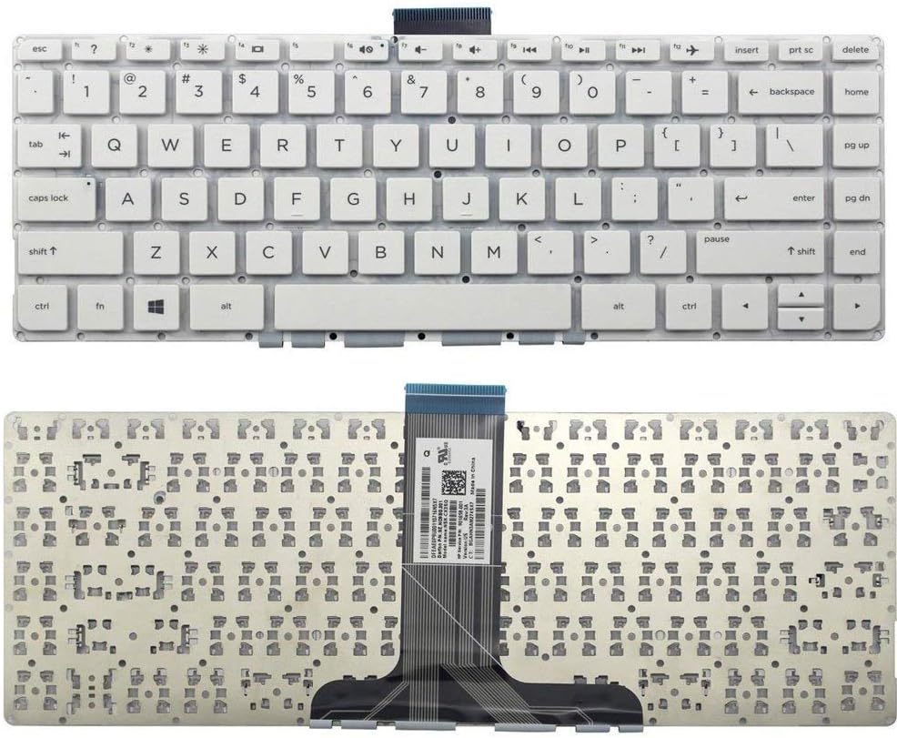 US White English Keyboard (Without palmrest) Replacement for HP Stream 14-CB 14-CB010DS 14-CB010NR 14-CB011DS 14-CB011WM 14-CB012DS 14-CB012DX 14-CB012WM 14-CB013DS 14-CB013DS 14-CB013WM 14-CB030NR