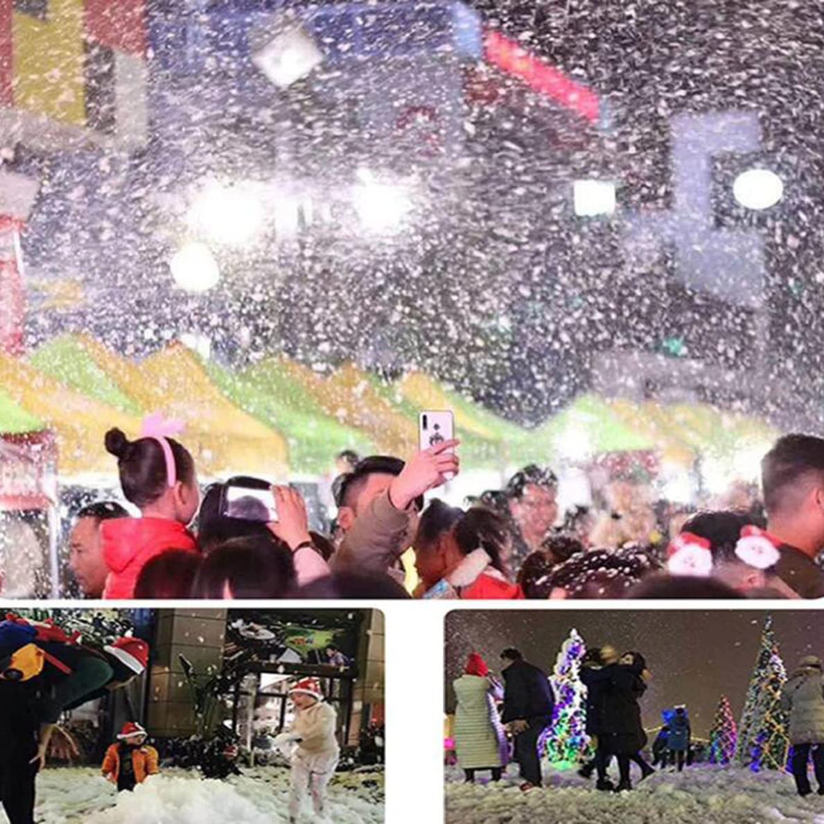 UWYTGF Stage Machine Snow Machine,with Remote Control, Portable Outdoor and Indoor Stage Snowflake Maker, Fake Falling Snowflakeeffect Perfect, for Stage Effect, Christmas, Wedding, Party (1000W)