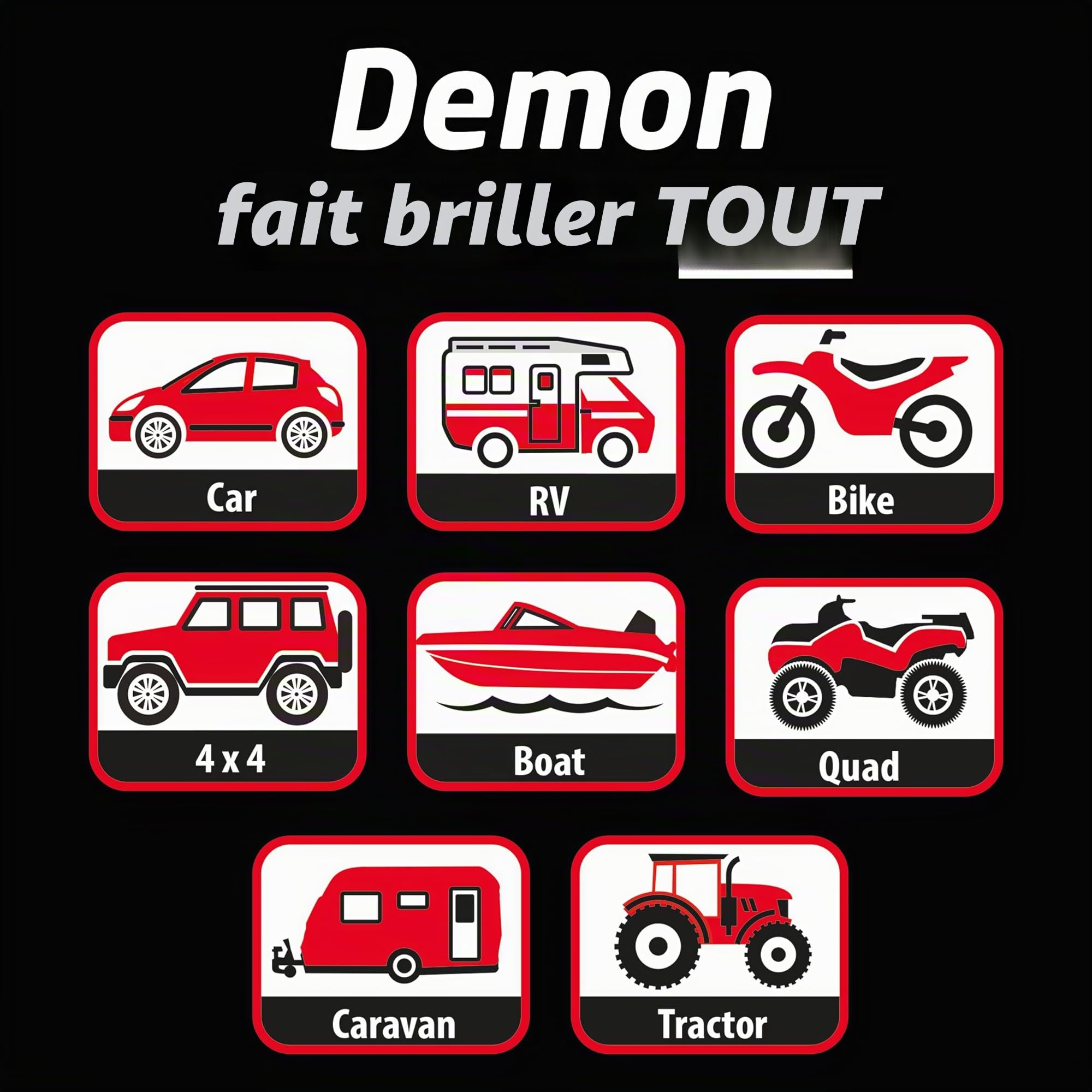 CarPlan Demon Tyres 5L - Finition pour pneus effet mouillé