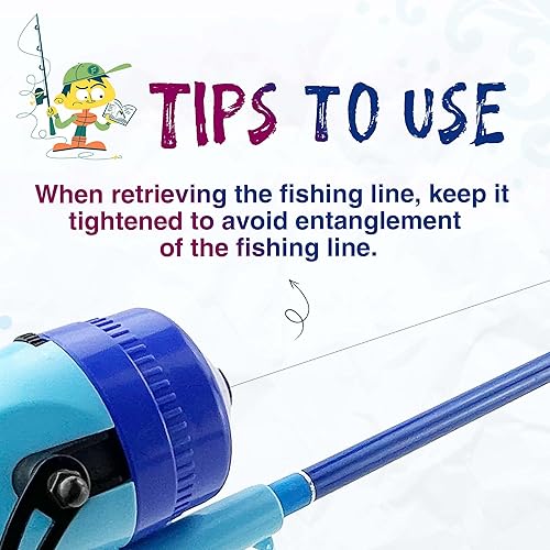 Miniatura 5 de Caña de pescar para niños, caña de pescar telescópica, caña de pescar plegable para niños y carrete con caja de aparejos, línea de pesca, flotador y