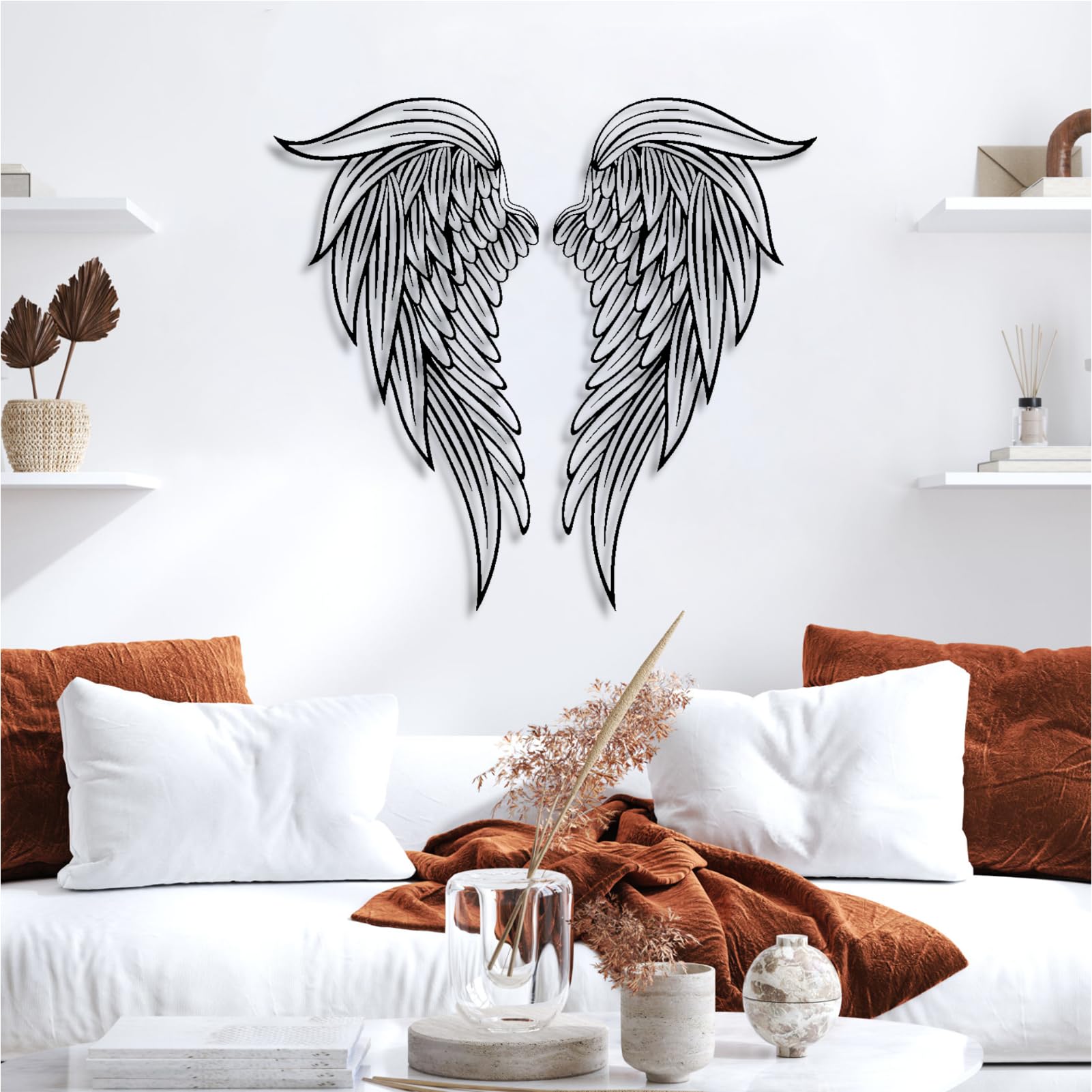 Amazon.com: Metal Angel Wings Wall Decor, Angel Wings Metal Wall 