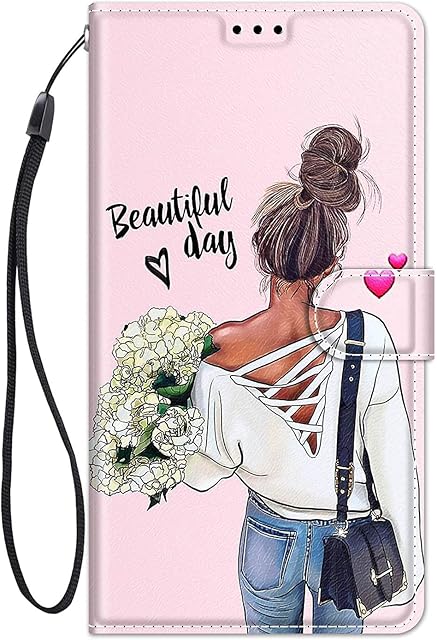 ChoosEU etui do Xiaomi Redmi Note 12 5G portfel etui skórzane etui z uchwytem na kartę etui z klapką design uroczy wzór dla dziewczyn kobiet odporne na wstrząsy etui na telefon z klapką do Redmi Note 12 5G - dziewczyna