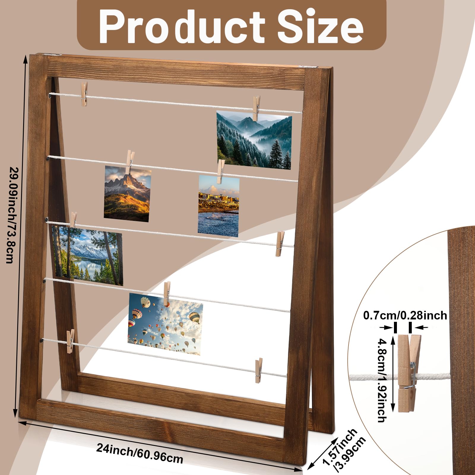 Amazon.co.jp: Sintuff 自立型写真ディスプレイボード クリップ50個