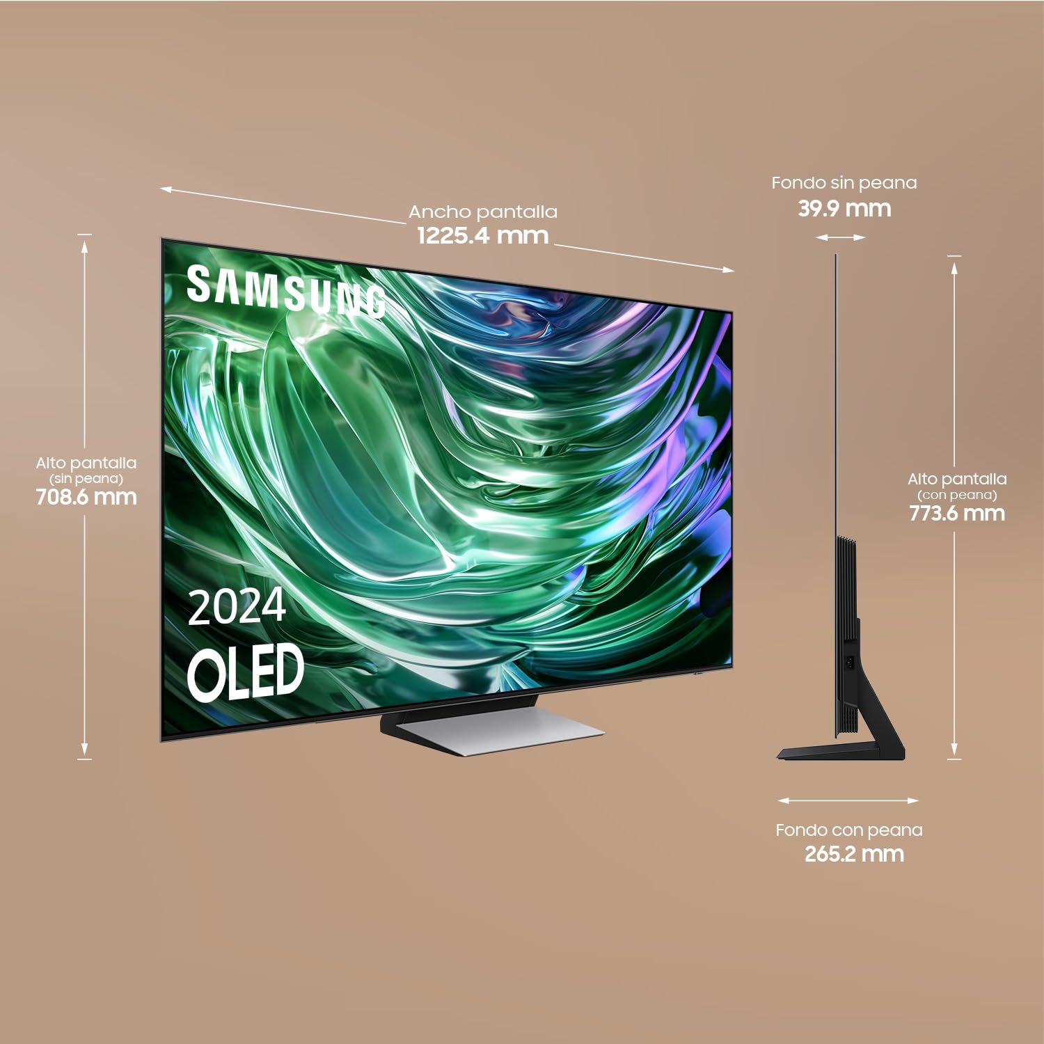 Samsung TV OLED 4K 2024 55S93D Smart TV de 55" con Más Brillo y Contraste, un Sonido de Cine con Q-Symphony, el Mejor Smart TV y GANA Todas Las partidas con Motion Xcelerator 144 Hz