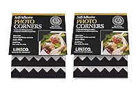 Vista 10 de Lineco Esquinas de fotos autoadhesivas, calidad de archivo, sensible a la presión sin ácidos, 0.5 pulgadas, útil para montaje de álbumes de recortes