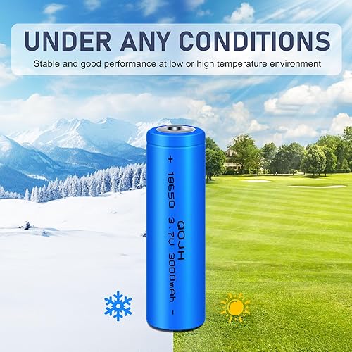 Miniatura 6 de Batería recargable 10440, paquete de 2 baterías recargables de 3.7 voltios 3000 mAh precargada para linterna, faros, afeitadora, ventiladores, etc.