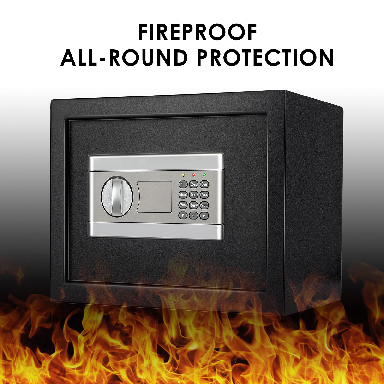 KACSOO Fireproof Safe Box, 1.2 Cub Digital Safe Box Fireproof