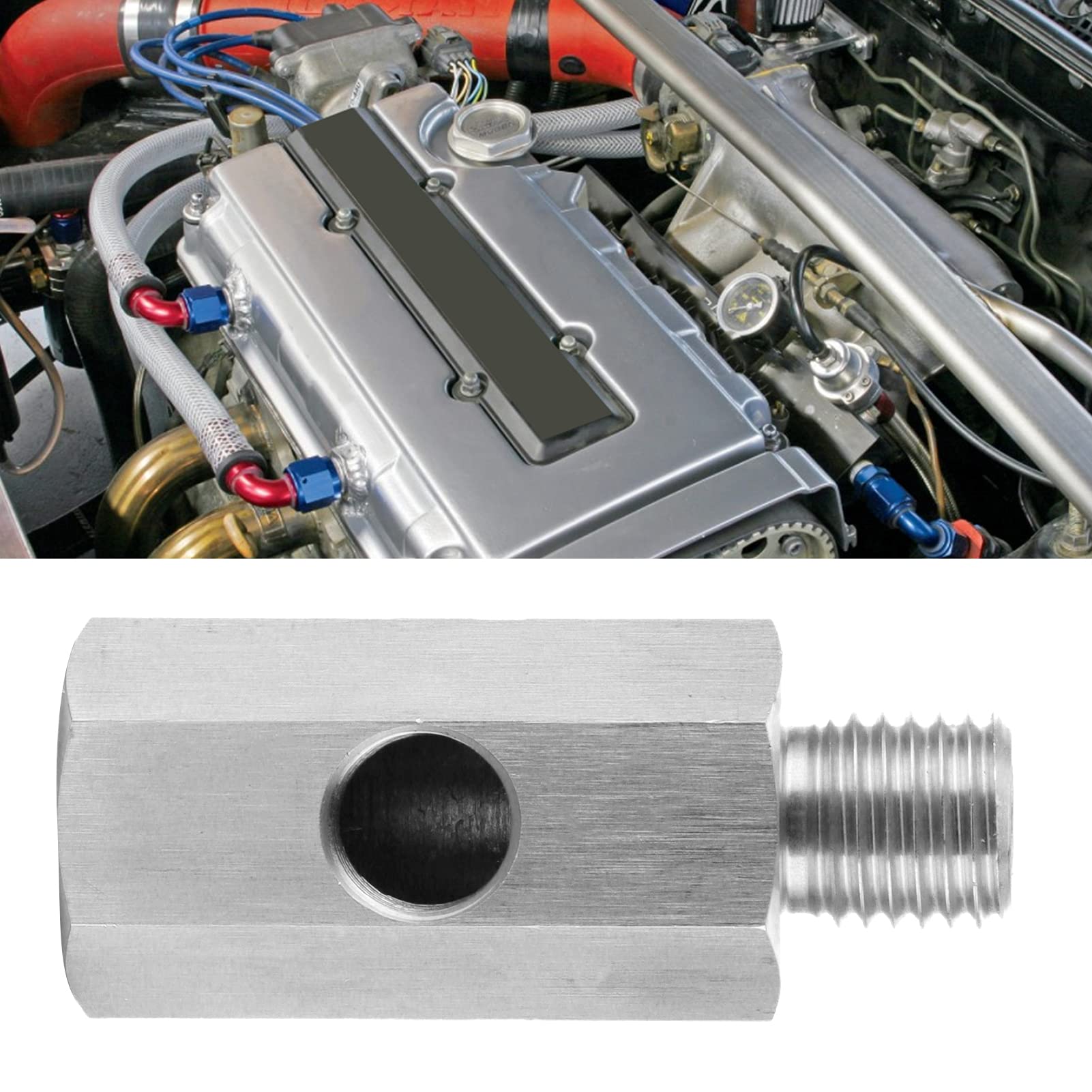 Raccordo Npt del sensore di pressione dell'olio, accessorio per auto con adattatore in acciaio a forma di T da 1/8 pollici a M12 X 1.5