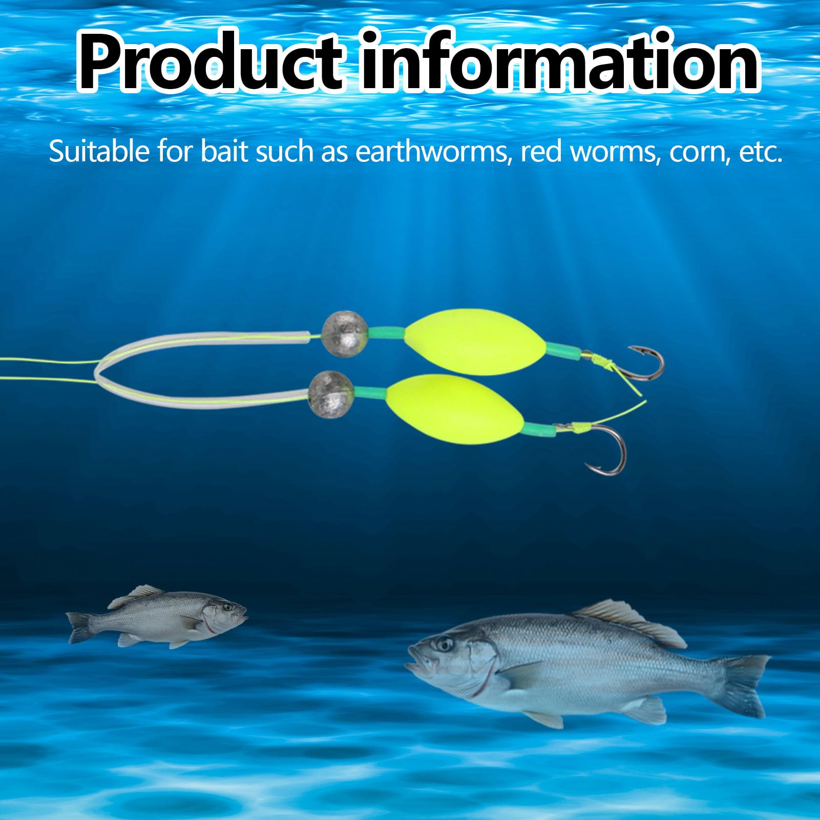 4 piezas doble gancho invertido para pesca de la carpa, anzuelo doble con fondo de línea invertida, para pescadores principiantes y confirmados, ideal para pesca de golpe, mar y agua dulce