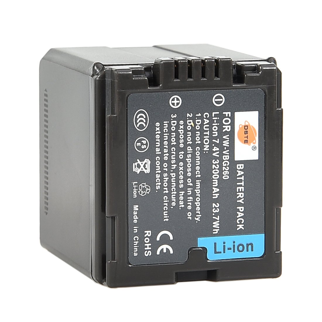 DSTE VW-VBG260 Batterie Compatible pour Panasonic AG-AF100, AG-HMC150, HDC-HS250, HDC-HS300, HDC-HS700, HDC-SD600, HDC-SD700, HDC-SDT750