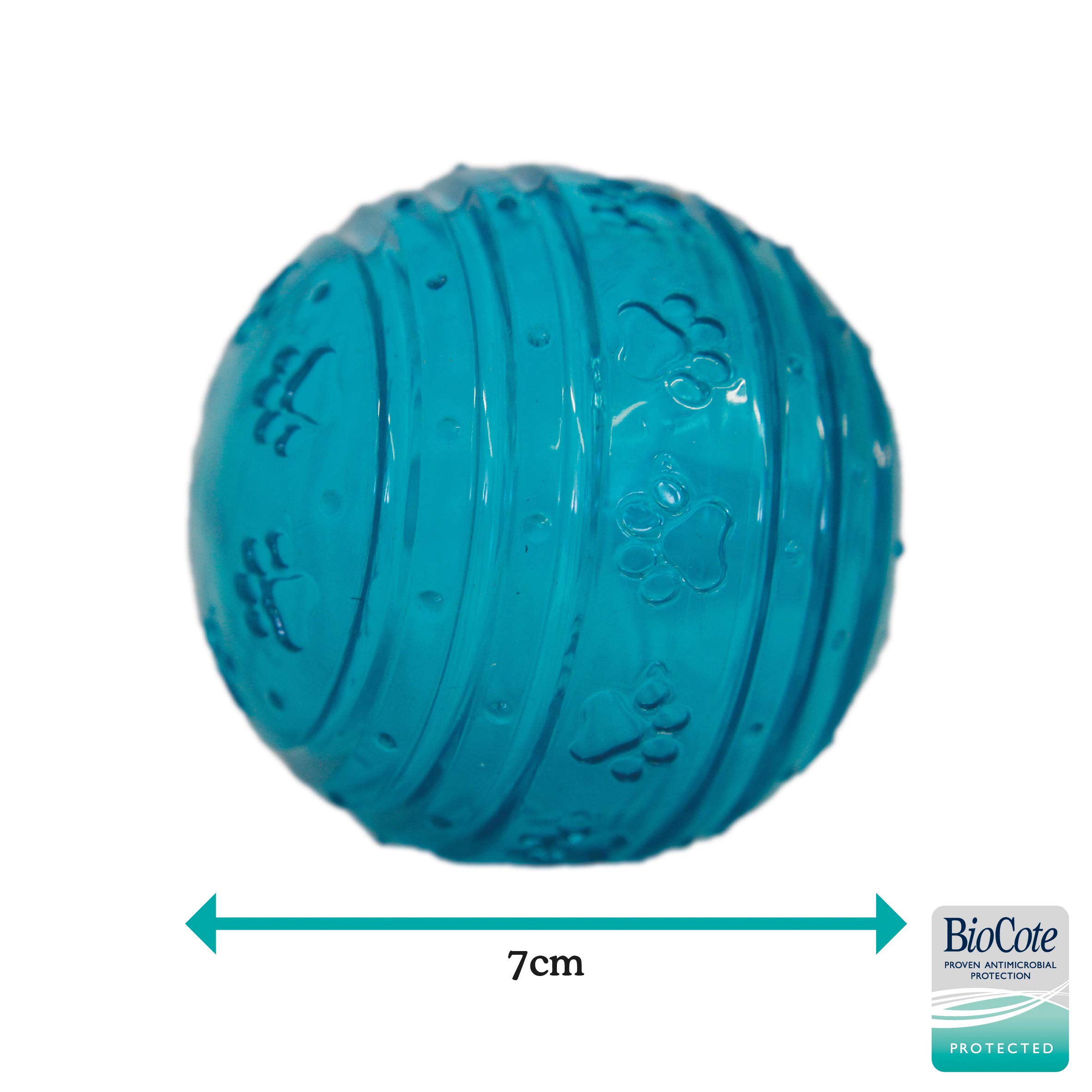 Rosewood BioSafe Blue Ball zabawka dla psa – higieniczna i pływająca zabawka do żucia, pachnąca miętą, powłoka BioCote zabija 99,99% zarazków, wspomaga zdrowie zębów, idealna dla wszystkich ras psów