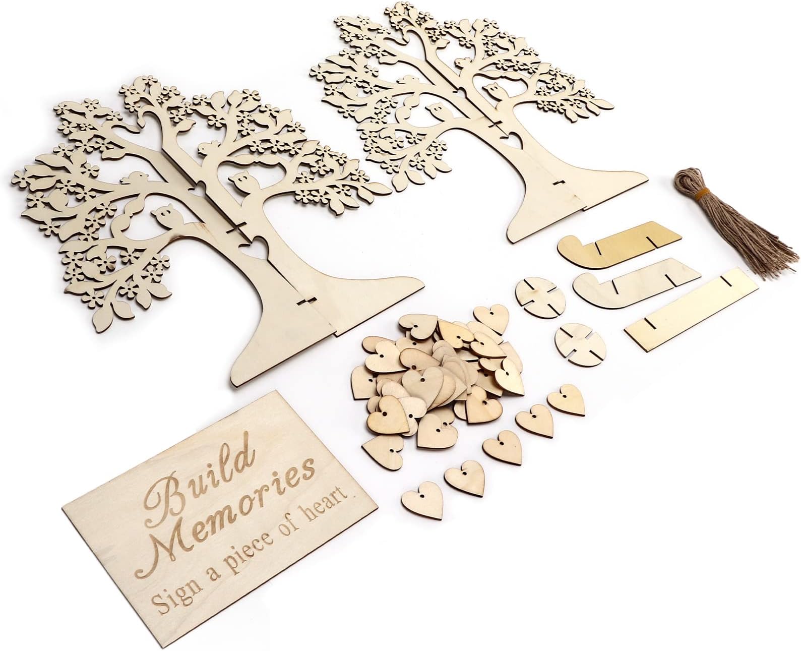 DepisutaHandicraft, Wooden Wishing Tree Sign Reusable Hand Made Portable for Anniversaries for Wedding