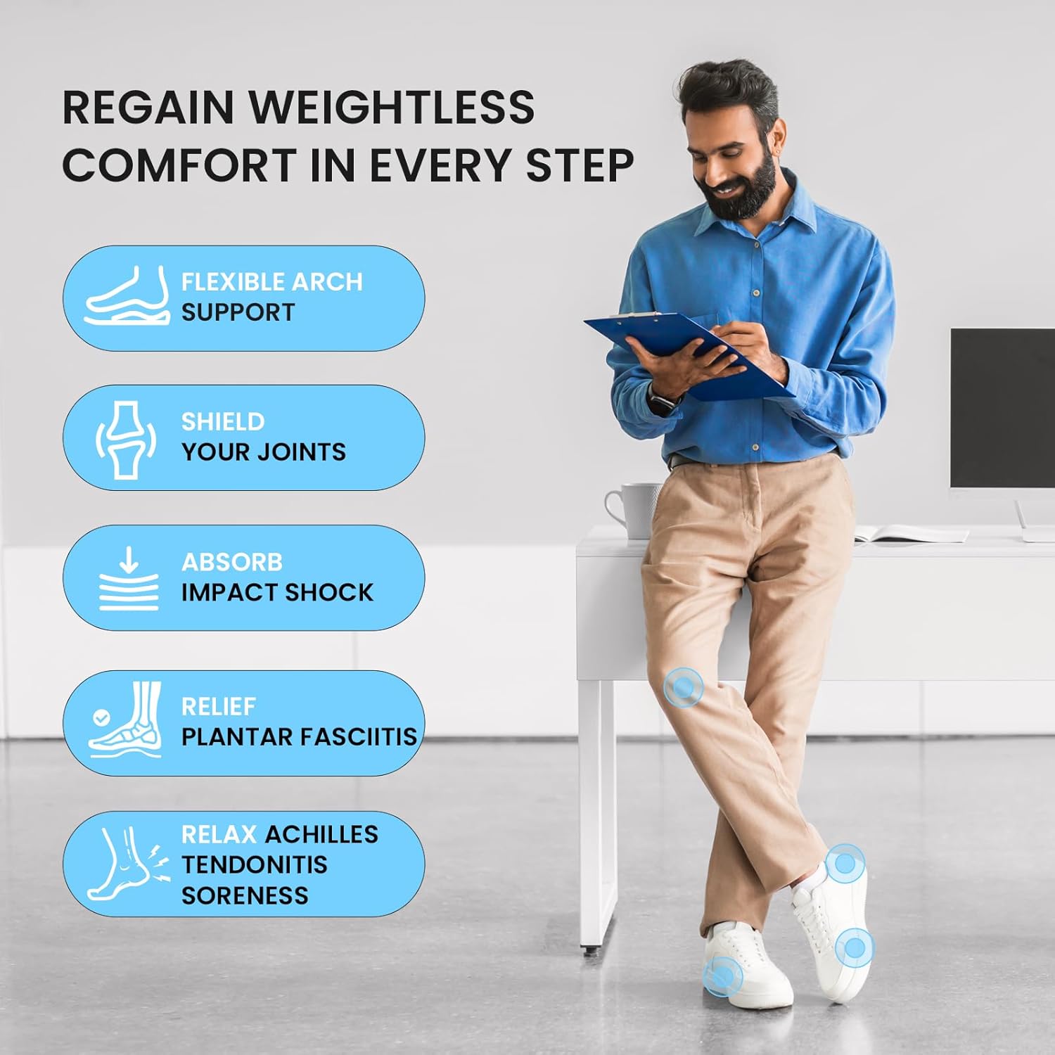 Metatarsalgia Insoles with Metatarsal Pads Women & Men, Mortons Neuroma Relief Inserts with Arch Support for Ball of Foot Pain Relief, Plantar Fasciitis, Heel Spur Relief-Women 6-7-XS - Image 2