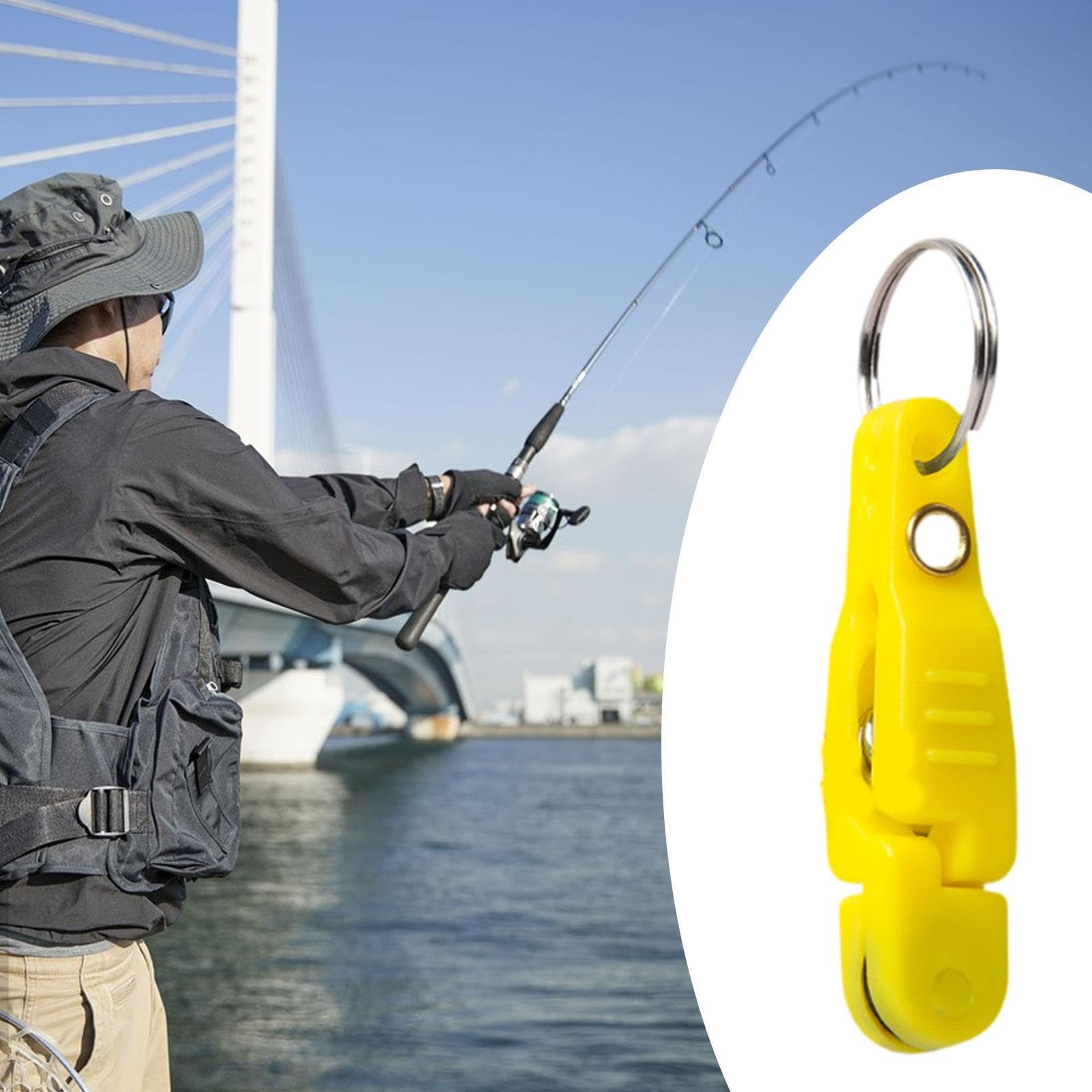 Menolana Snap Release Clip,Downrigger Replacement Clip, Practical Fishing Line Clip Line Clip for Trolling Fishing, Yellow