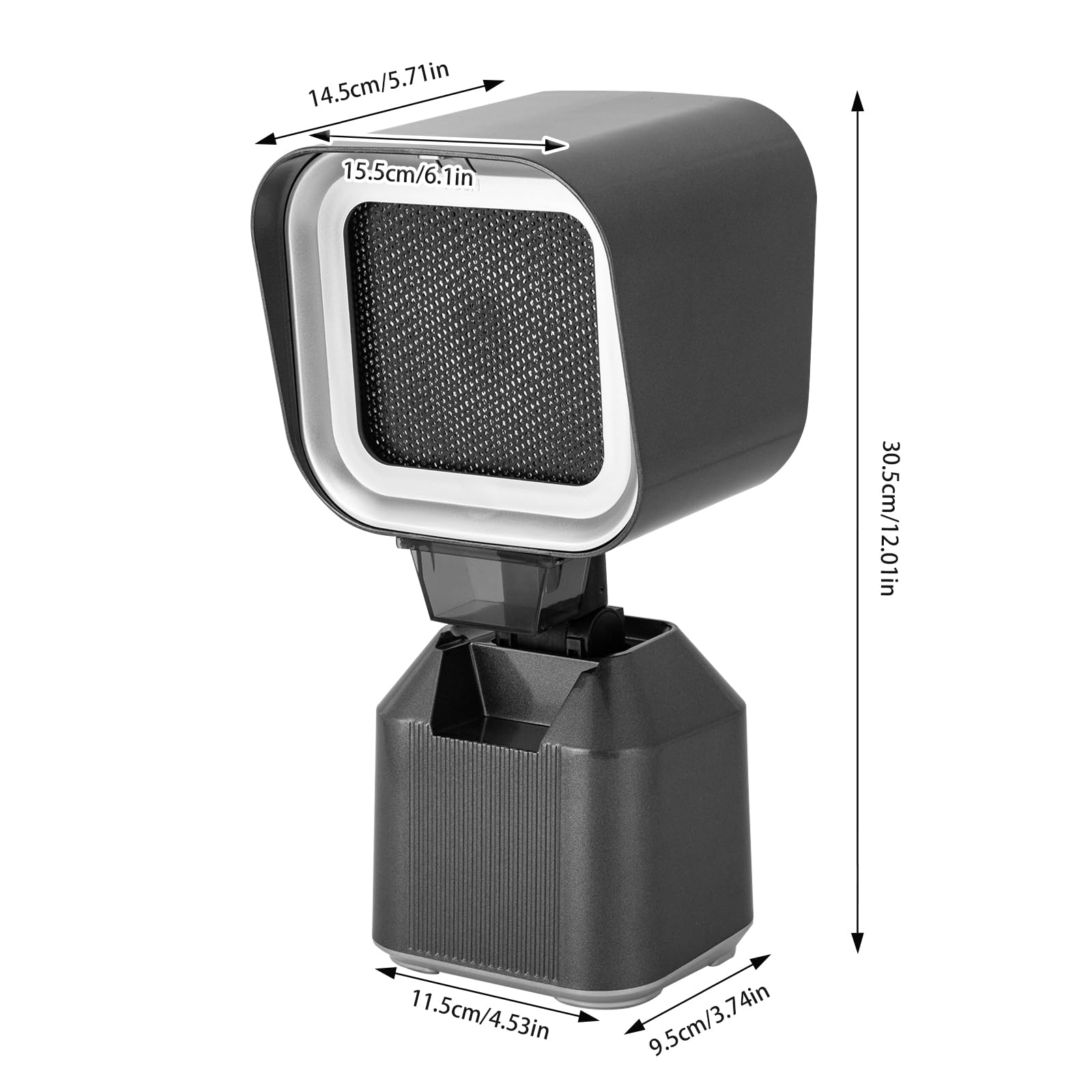 Dunstabzugshaube mit 2 Geschwindigkeiten, 12W 65dB Tragbar Tischhaube Mobile Abzugshaube für Grillen Camping Reise