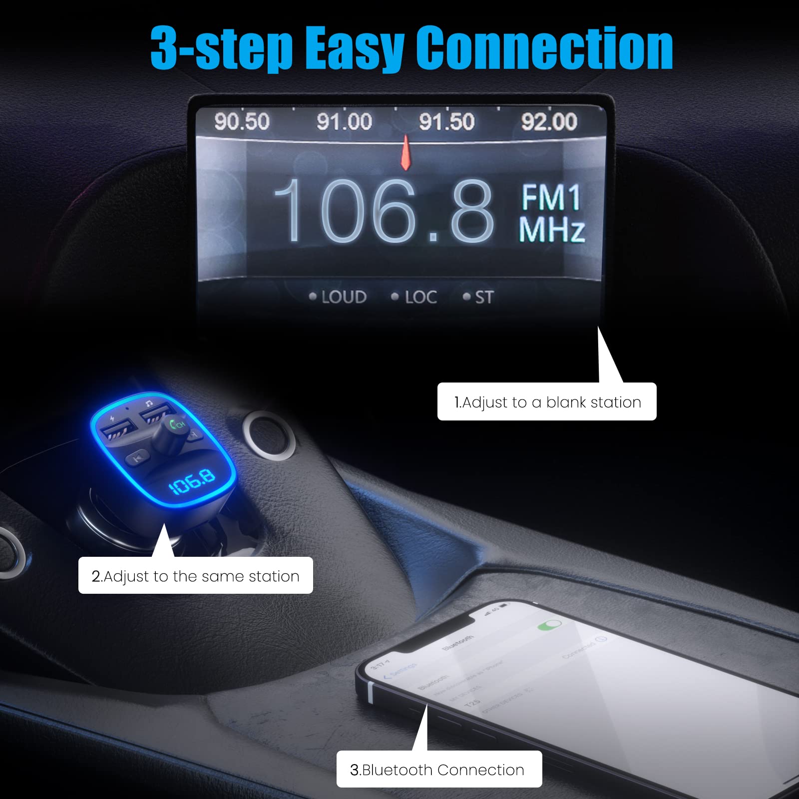thumbnail: Xtrobb FM Bluetooth Zender/Oplader - Stream Muziek In Je Auto