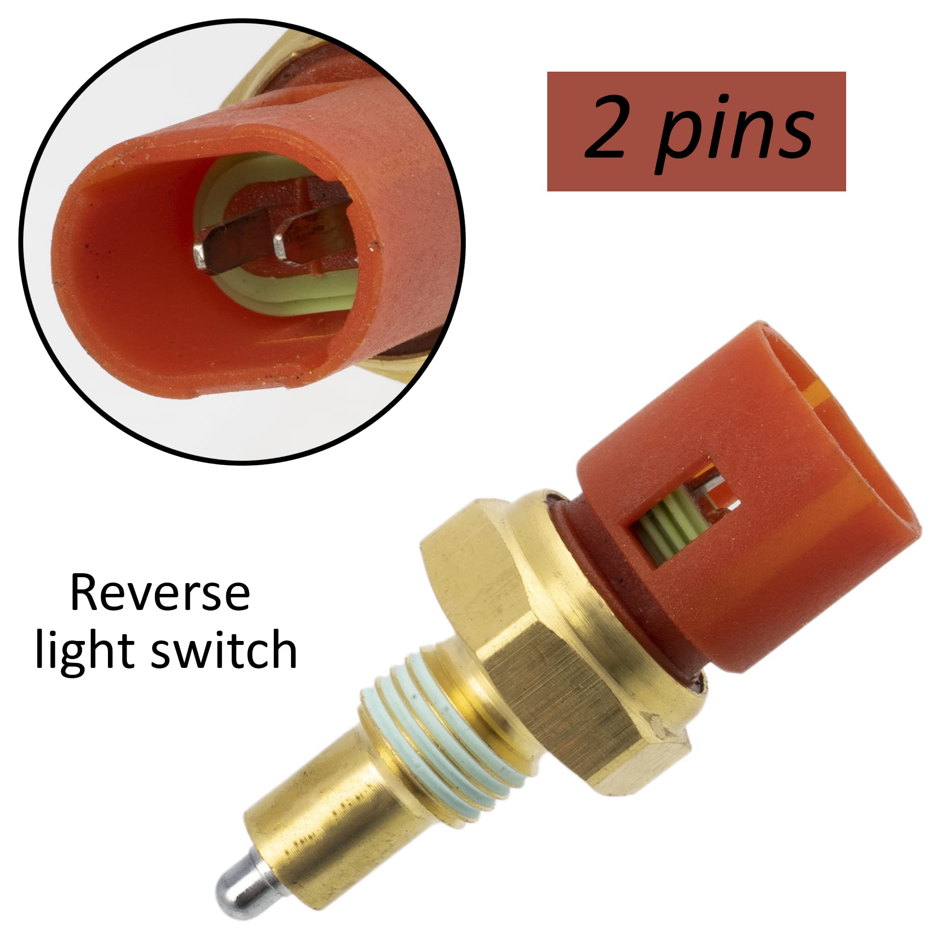 Contacteur Feux De Recul AERZETIX - 2 Pôles | Compatible Renault, Dacia & Plus | Remplacez 7700422630, 7700778780...