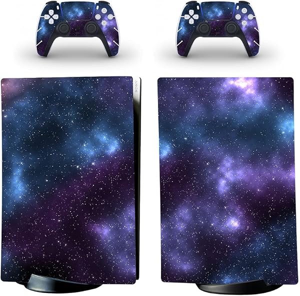 DolDer PS5 Skin Sticker/Aufkleber Folie schützende Haut Schale für Sony PS5 Konsole und 2 Dualshock Controller-0811 Disc Edition - 5