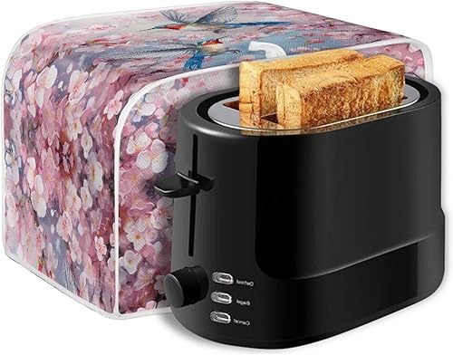 Vista 242 de UNICEU Funda acolchada para tostadora con patrón de café, se adapta a la mayoría de tostadoras estándar de 4 rebanadas patrón de café,Hojas de otoño