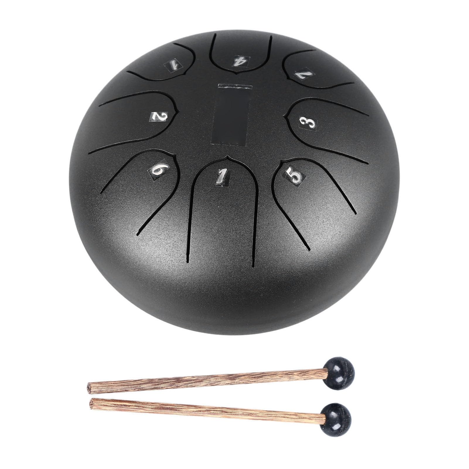 Tamburo per lingua professionale da 15,2 cm, in acciaio inox, con 8 toni, per meditazione