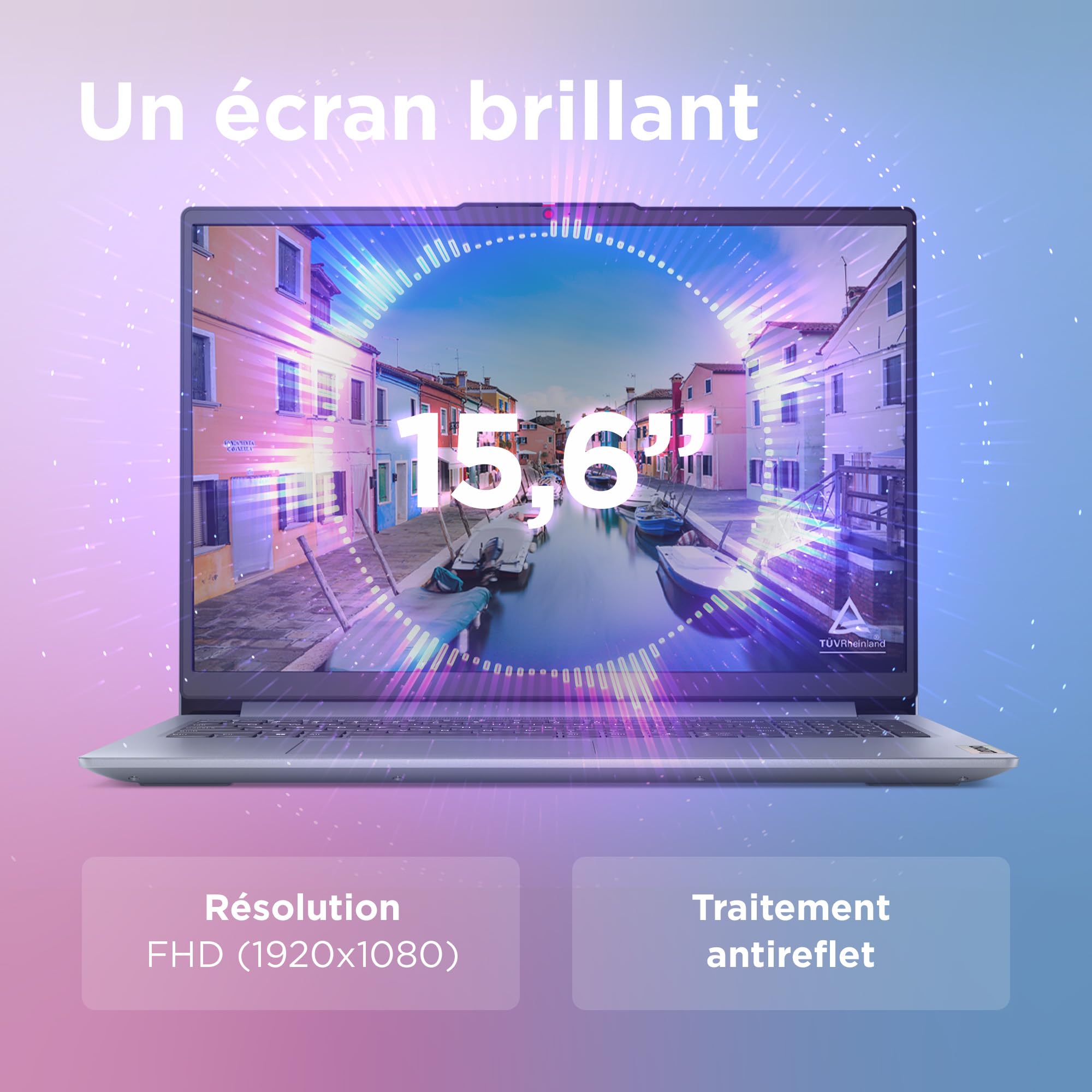 Lenovo IdeaPad Slim 3 15IAN8 - Ordinateur Portable 15.6'' FHD (Intel Celeron N100, RAM 4Go, UFS 3.1 128Go, Intel UHD Graphics, Windows 11 Home en Mode S) Clavier AZERTY Français - Gris