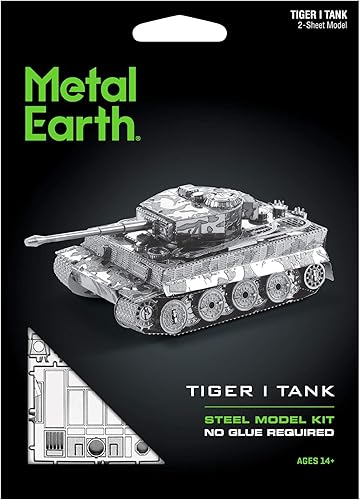 Metal Earth Tiger 1 Tank, Plateado