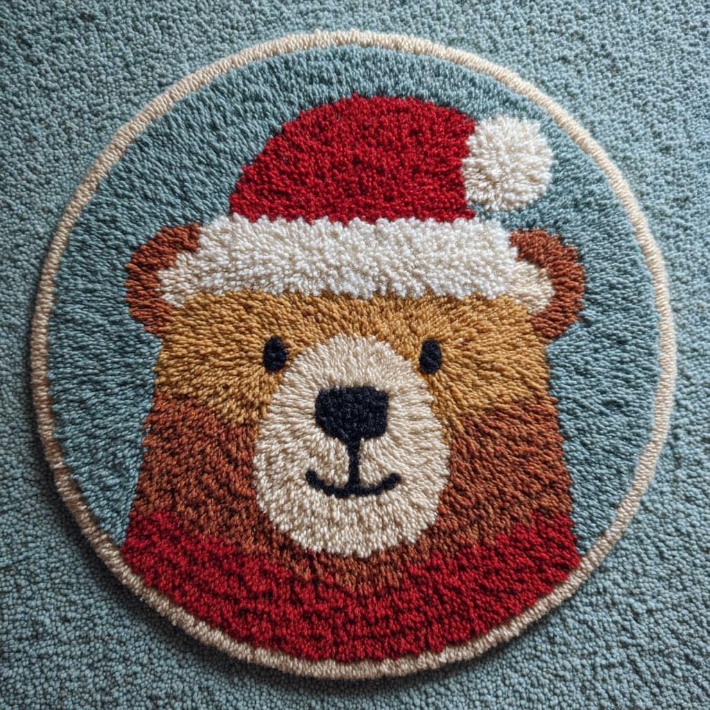 AMBATTERY Latch Hook Rug Kit Latch Hook Kits for Adults,Animal Bear