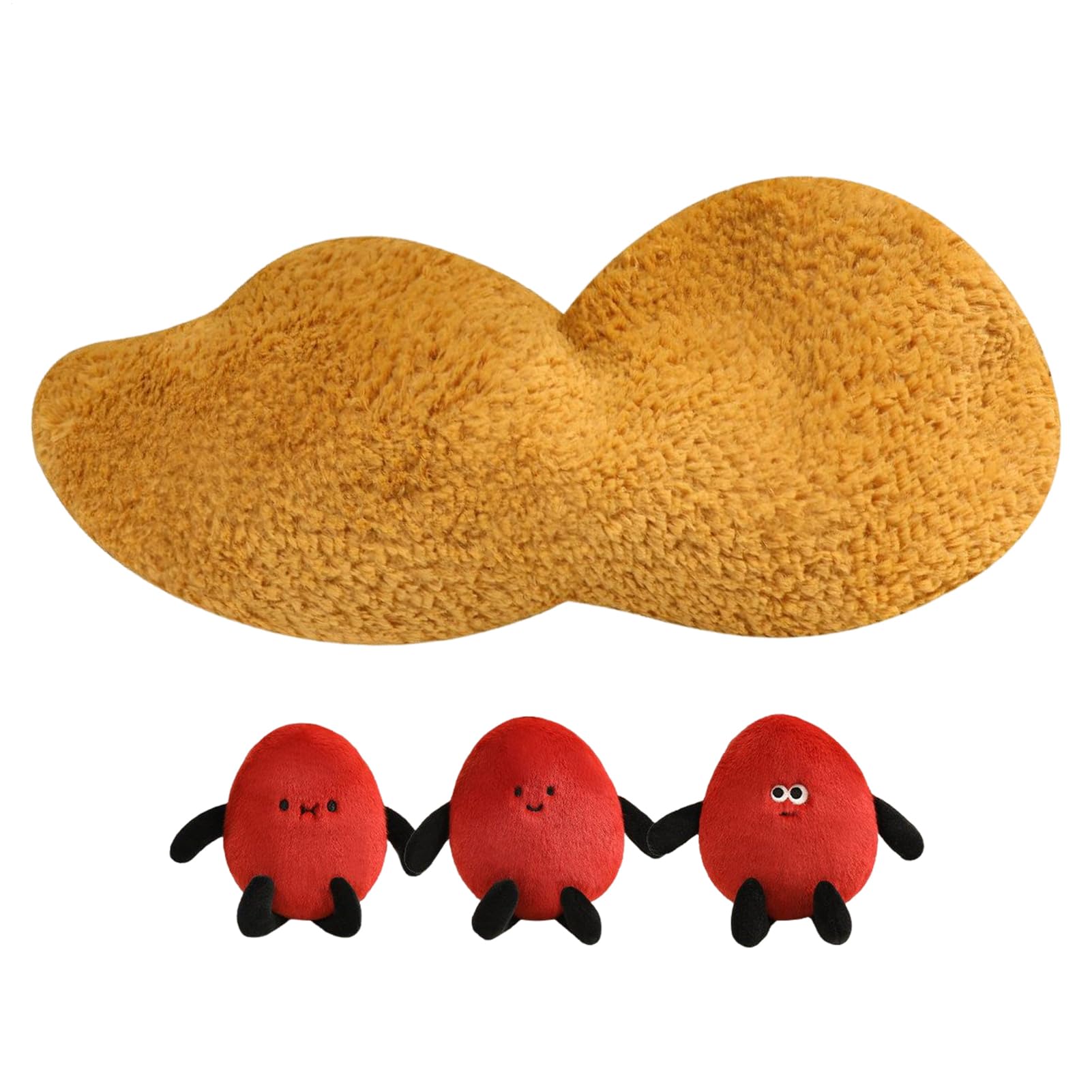 Coussin décoratif légume doux en peluche pour un salon cocooning et rassurant