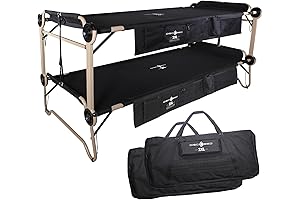 Disc-O-Bed 2XL Outdoor Cam-O-Bunk: Extendable Cot for Two