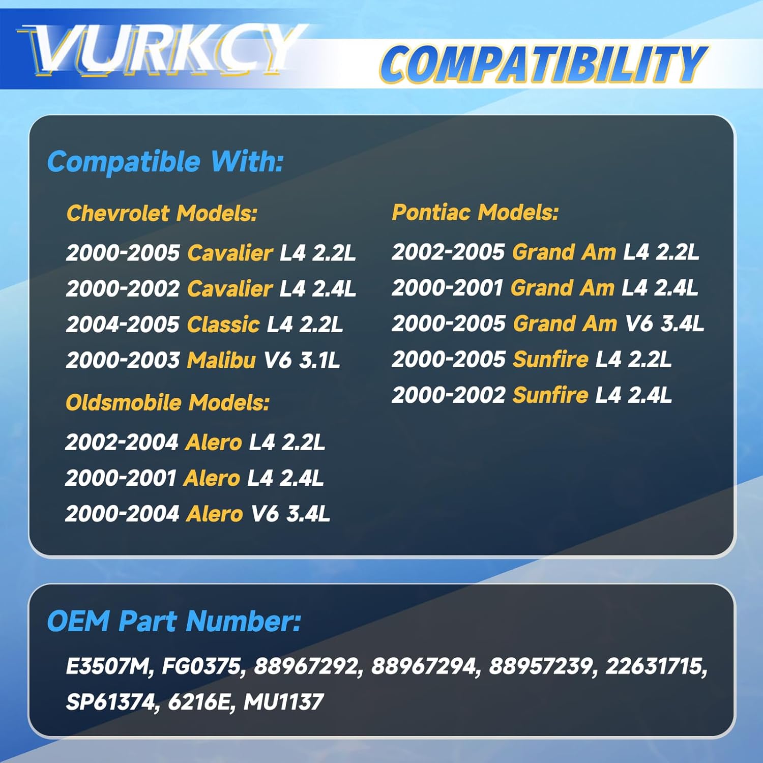 Electric Fuel Pump Module Assembly with Pressure Sensor Compatible with 2000-2005 Chevrolet Cavalier & Classic & Malibu, Oldsmobile Alero, Pontiac Grand Am & Sunfire, V6 3.1L 3.4L/ L4 2.2L 2.4L