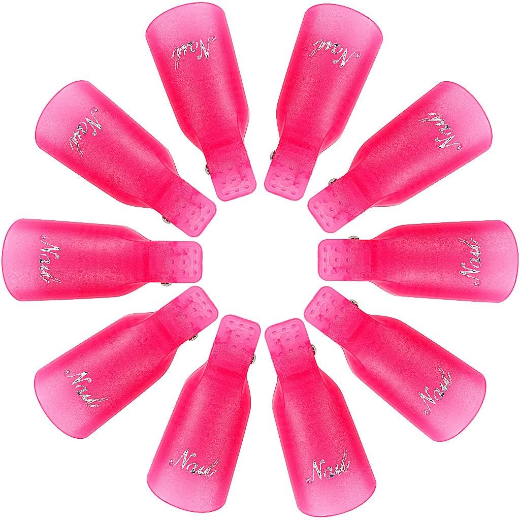 10 PCS Set Nail Polish Remover Clips Acrylic Gel Polish Clips Gel