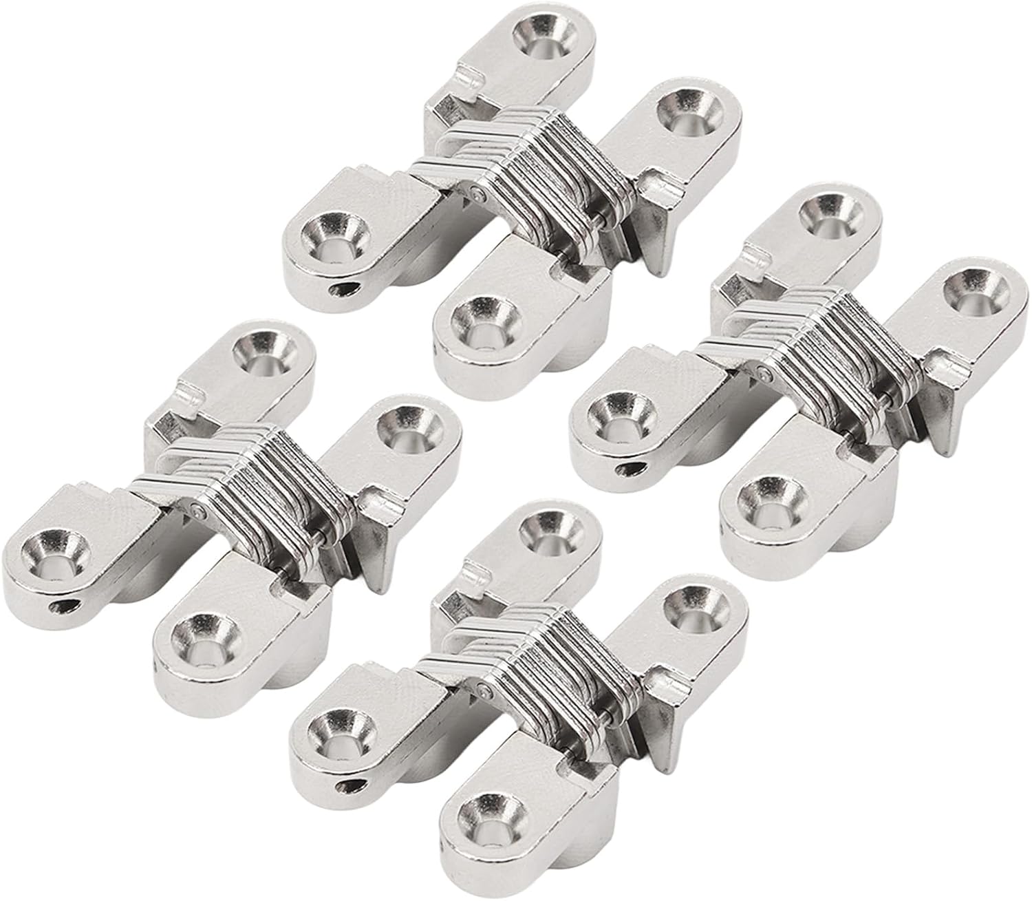 Concealed Hinge, Concealed Hinge, Zinc Alloy Hidden Hinge 4Pcs Sturdy 180 Degree Swing for Cabinet Doors, Ice Crushers