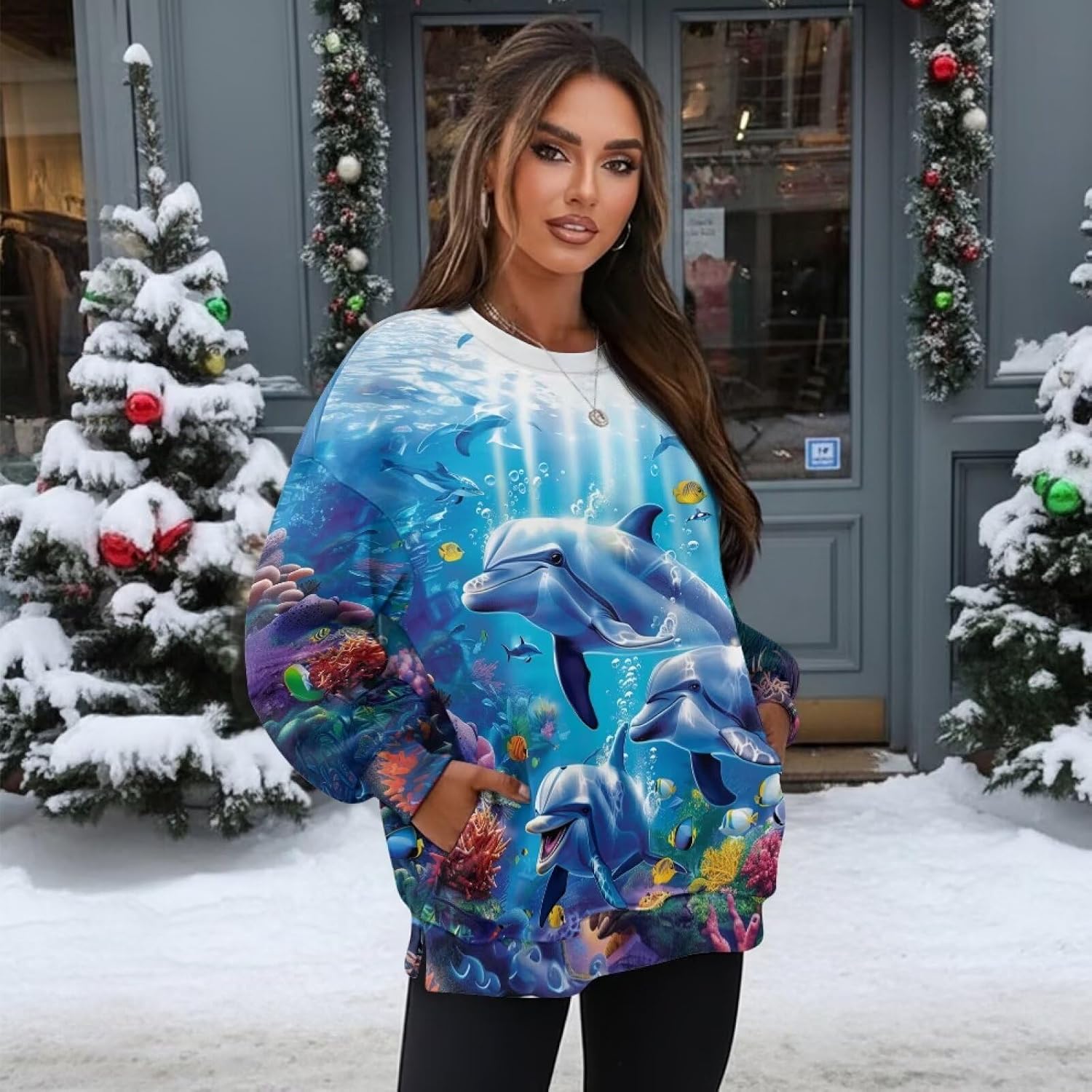 Sweatshirts for Women Casual Long Sleeve Shirts Casual Pullover Tops Size S-3XL