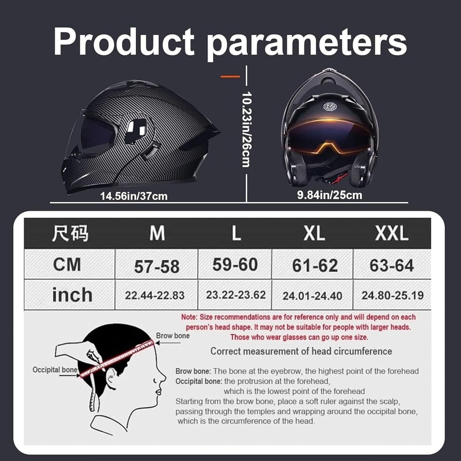 Adulto Modular Bluetooth Casco,Motocicleta Todoterreno Crash Homologado ECEDOT Bluetooth Cascos Integral Integrado Abatible Casco con Visera Doble,Unisex Moto Bluetooth Casco