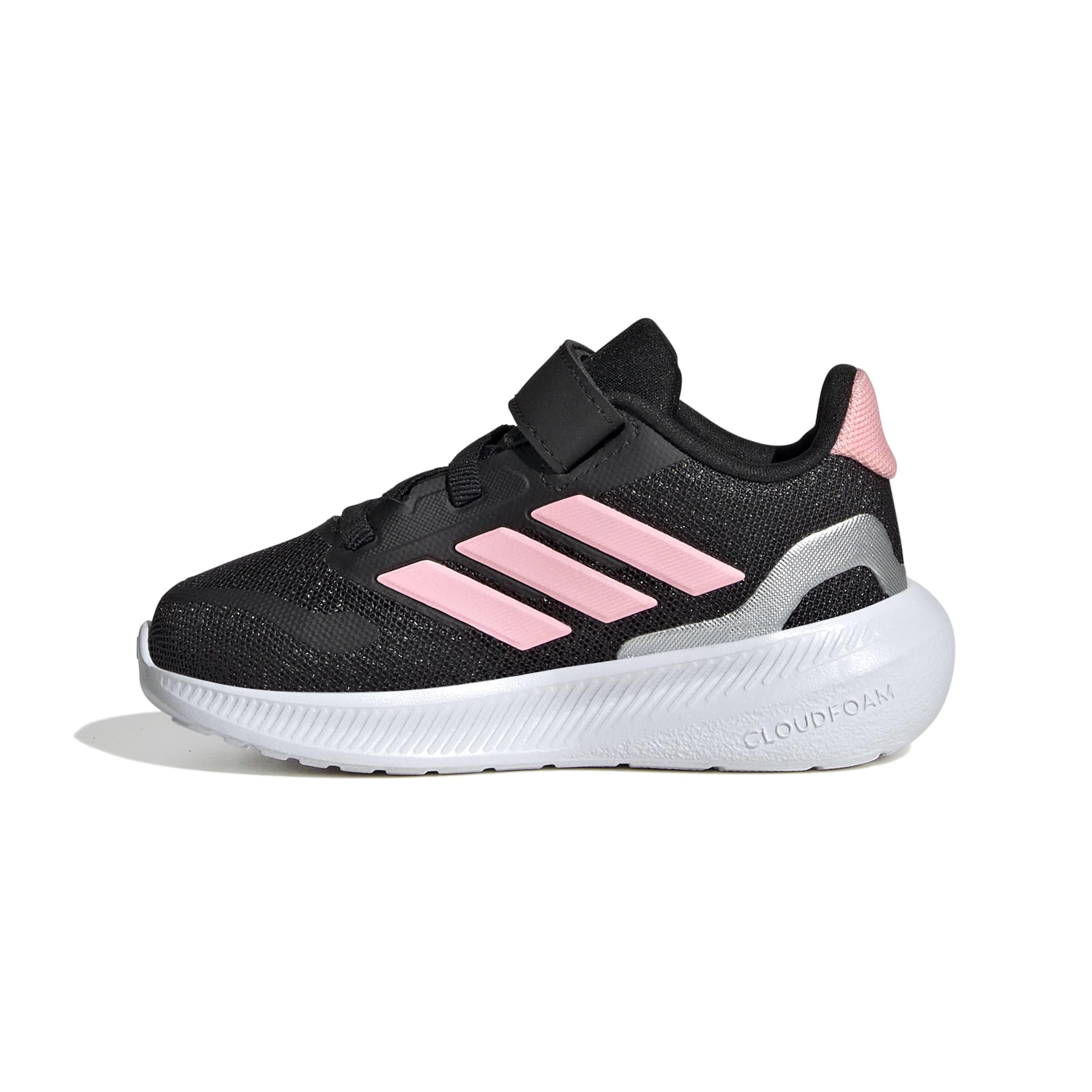 adidas Unisex Baby Runfalcon 5 Infants Shoes, Core Black/Pink Spark/Silver Met., 9 UK Child