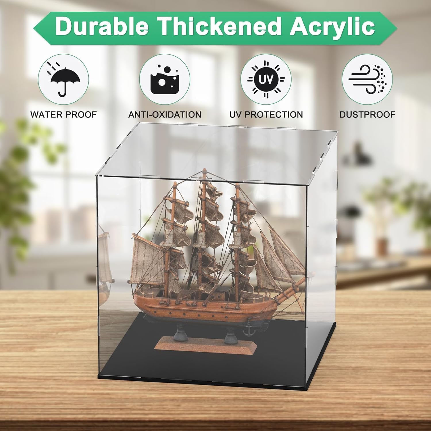 NIYANETAIL DIY Clear Acrylic Display Case β Dustproof Self-Assembly Box for Action Figures, Models, Statues, Collectibles, Dolls & Toys | Home Storage & Showcase (12 x 12 x 12 Inch) 1
