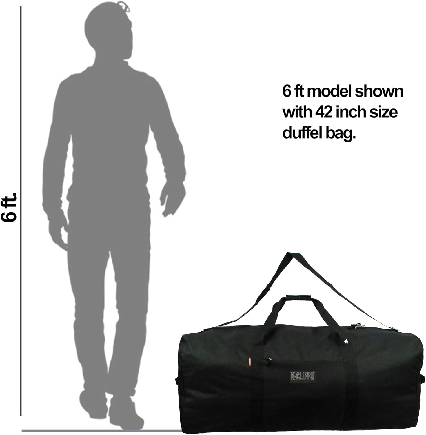 Duffel Bag, Heavy Duty Cargo Equipment Bag, 30 Inch Black, 110L, Polyester