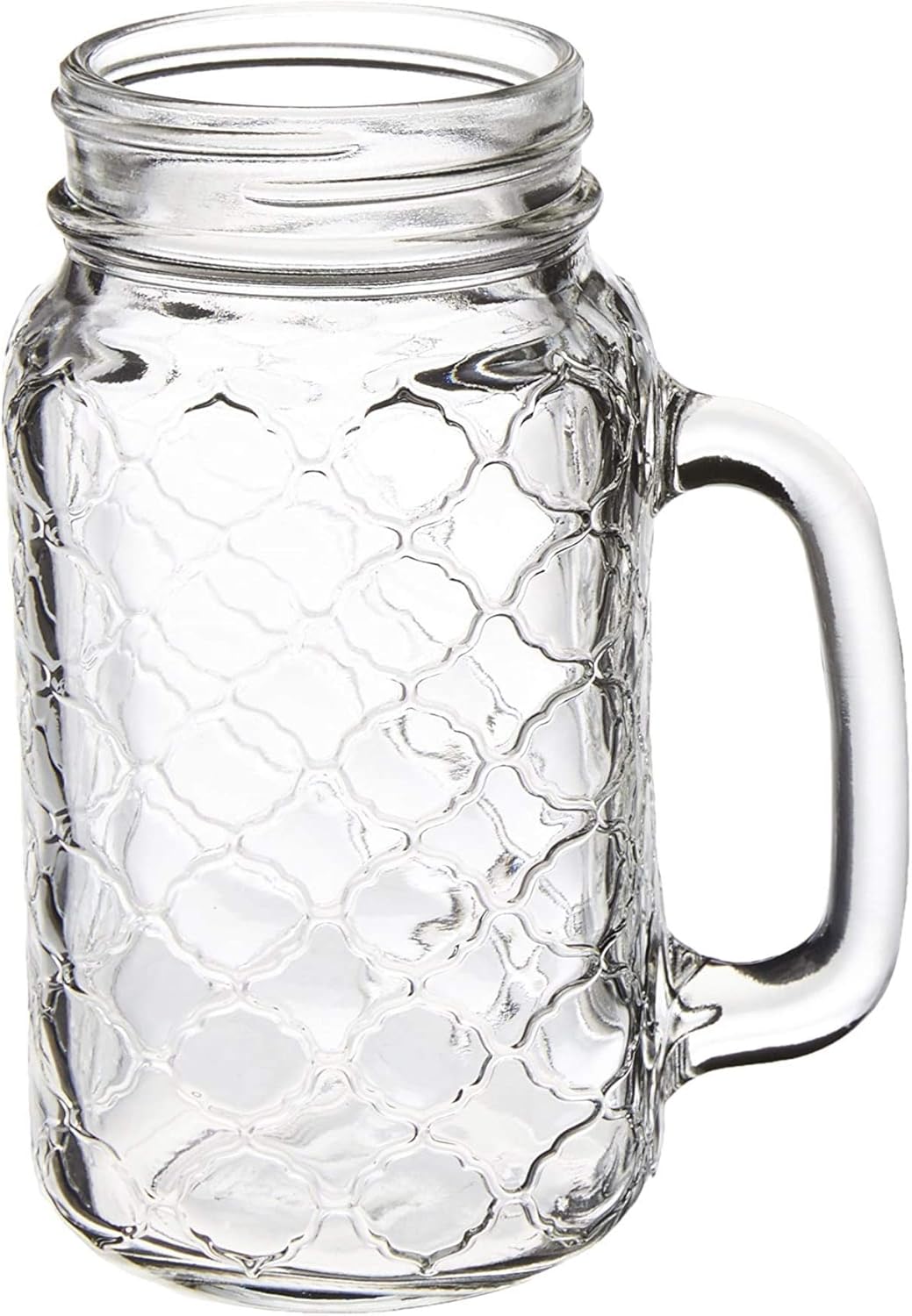 Sets of 4 Mason Jar 24oz Mugs with Glass Handles, - Image 2