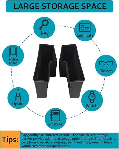 Miniatura 4 de CHEAYAR Bandeja organizadora de manijas de puerta para For*d Maverick 2022, bolsillo de almacenamiento de puerta en el lado del conductor y del