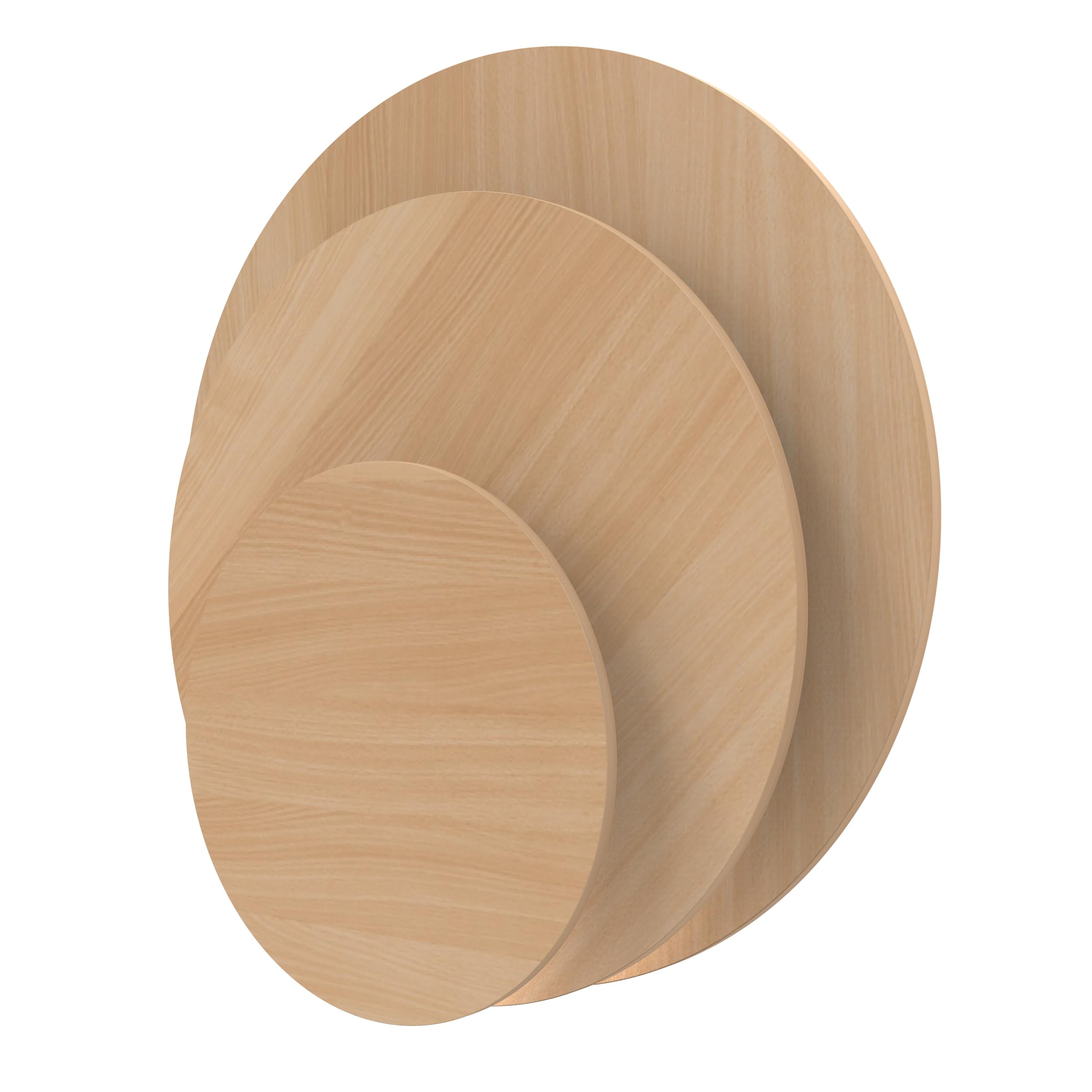 AUPROTEC Tischplatte 28mm rund Ø 600 mm Buche Holzplatte melaminharzbeschichtet Spanplatte mit Umleimer ABS Kante Auswahl: 60 cm