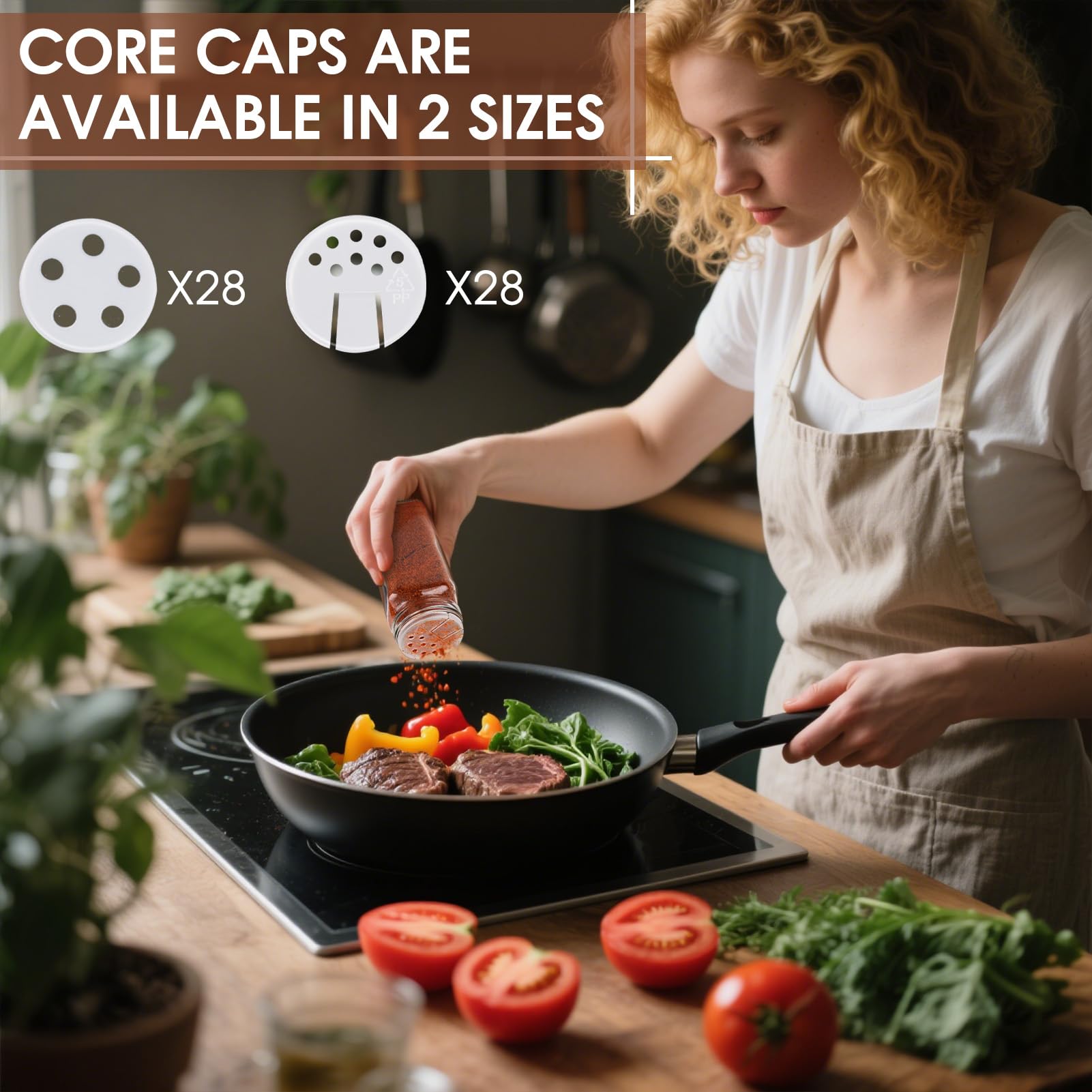 Porte-épices pour cuisine, 28 pots d'épices, porte-épices pour cuisine, avec 308 étiquettes, tamis, brosse