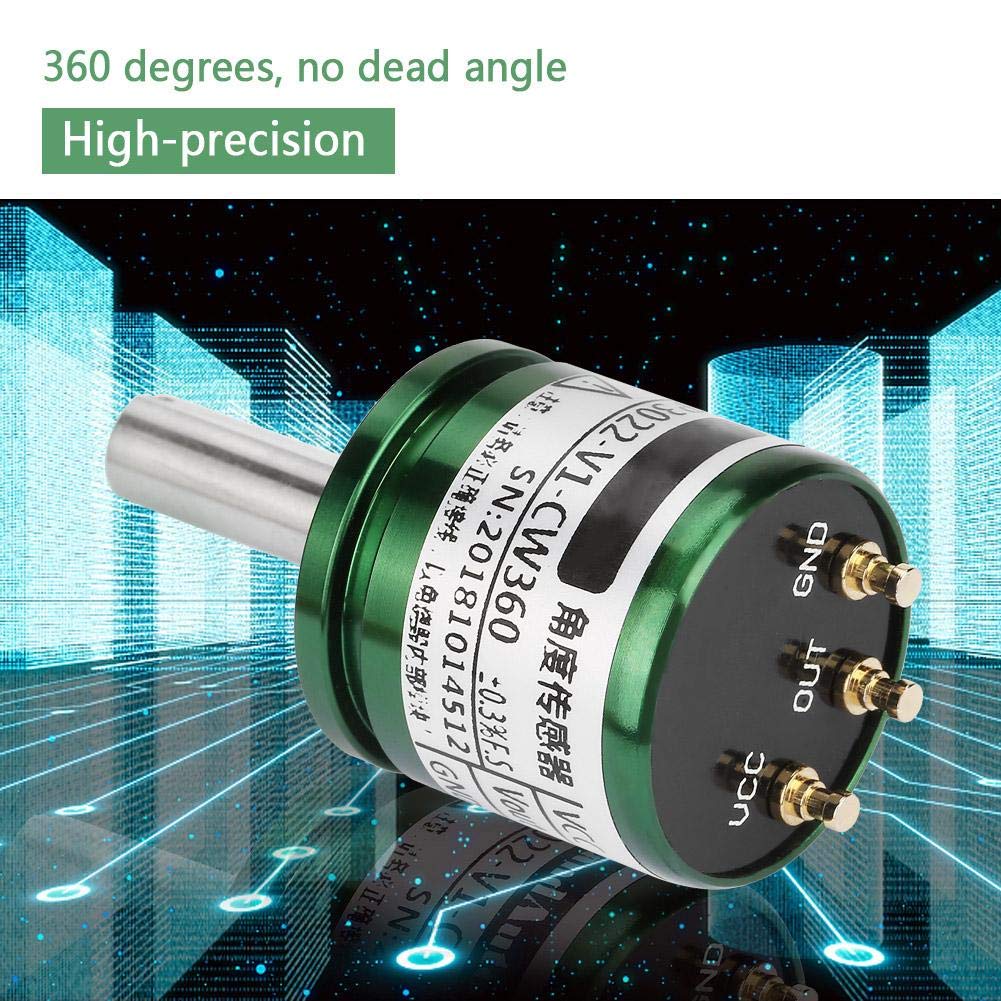DeWin Capteur Hall, Résolution du Capteur d'angle Hall 0,088 ° 0-360 Degrés Capteur d'angle Hall Rotatif 0-5v Sortie Cercle Complet 12Bit