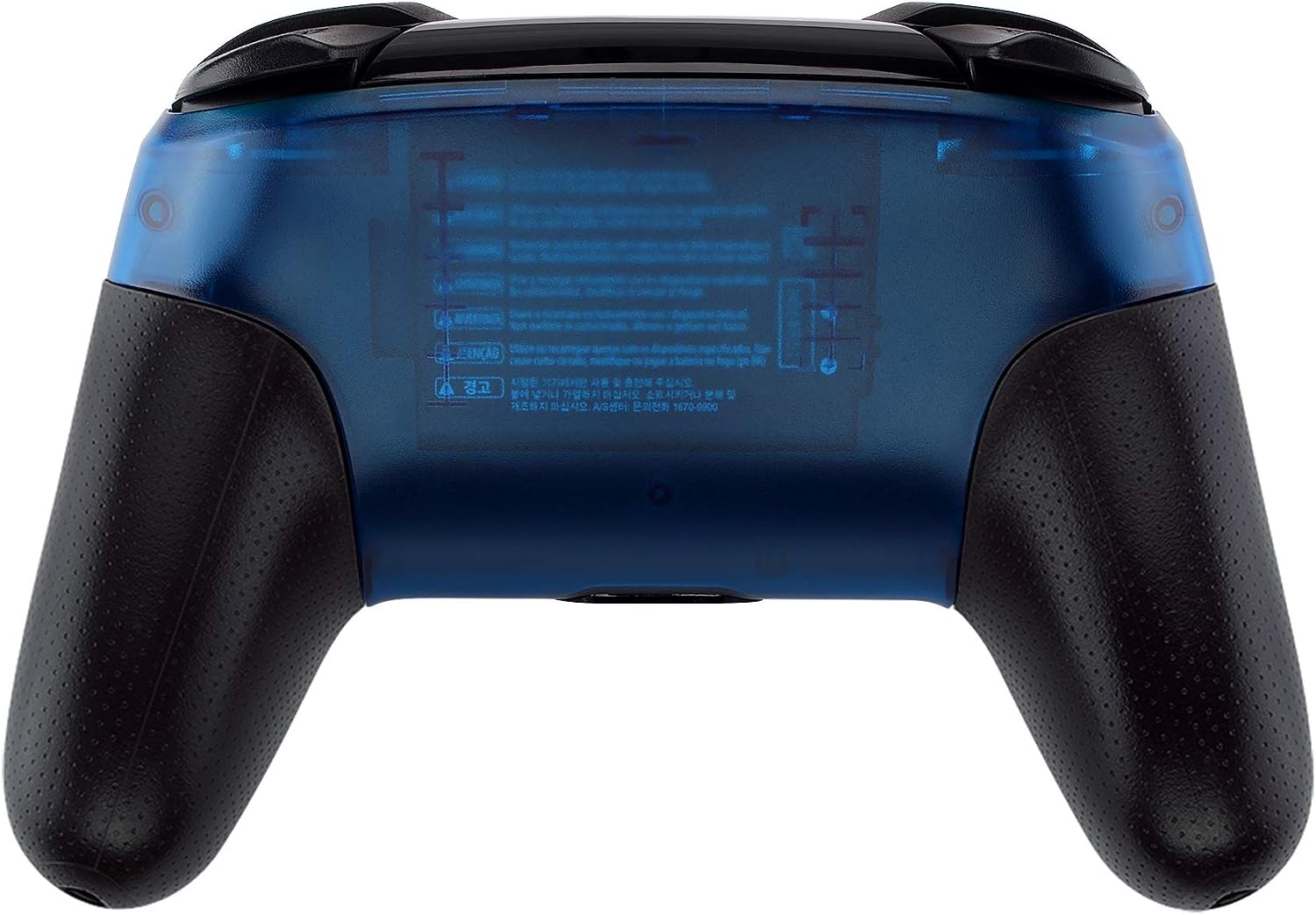 eXtremeRate Transparent Blue Faceplate and Backplate for Nintendo Switch Pro Controller, DIY Replacement Shell Housing Case for Nintendo Switch Pro - Controller NOT Included