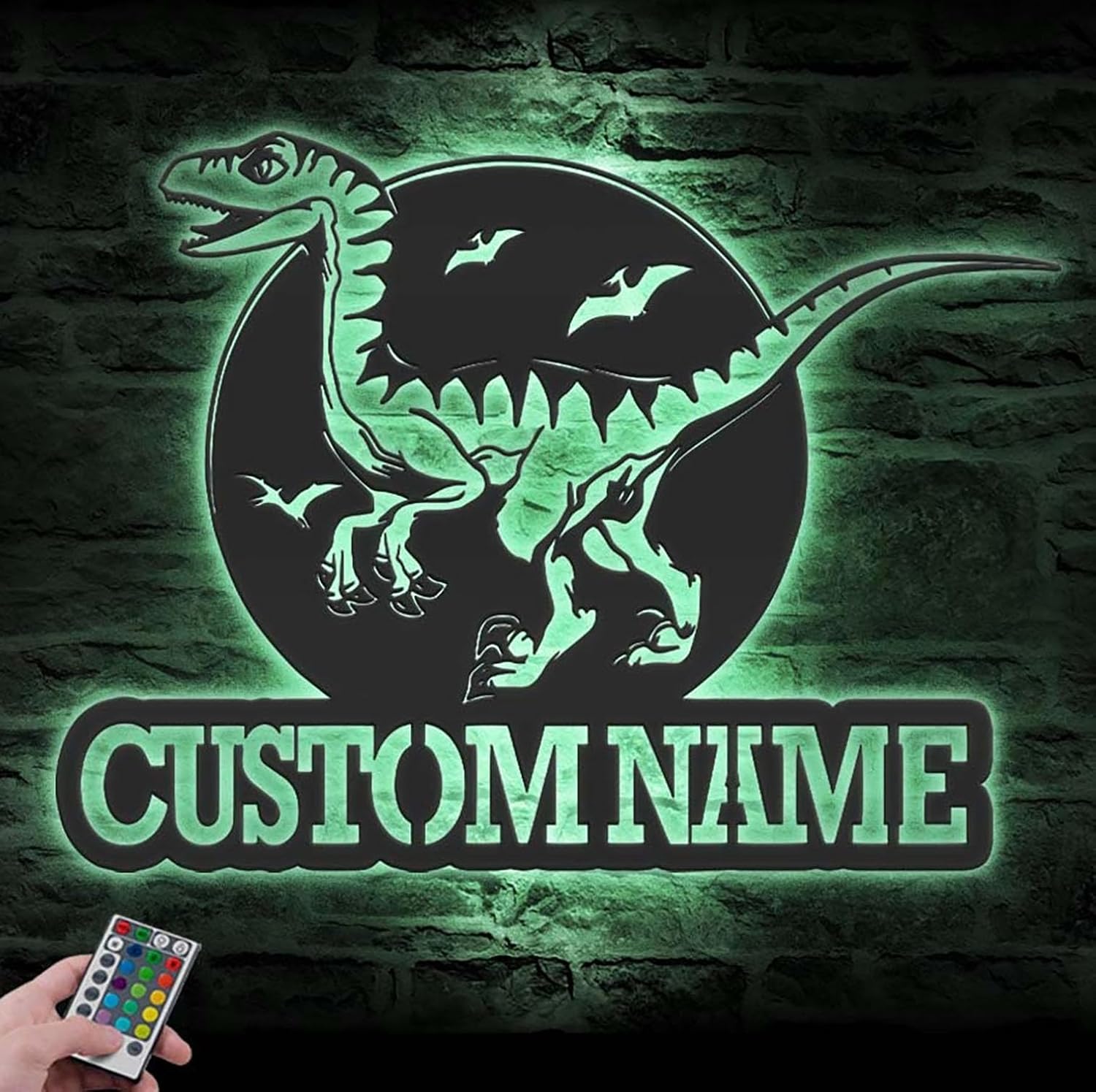 Amazon.com: CALCCI Custom Text Metal Sign - Custom Velociraptor ...
