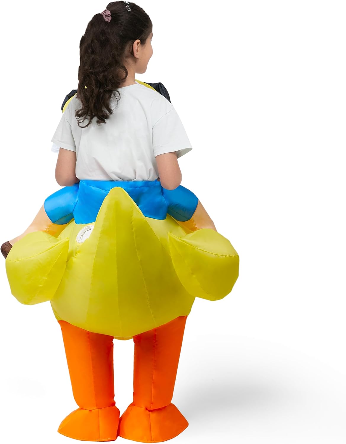Spooktacular Creations Kids Inflatable Costume, Riding a Yellow Duck, Ride-on Blow Up Costume, Halloween Duck Inflatable Suit for Halloween Dress Up Party - Image 6