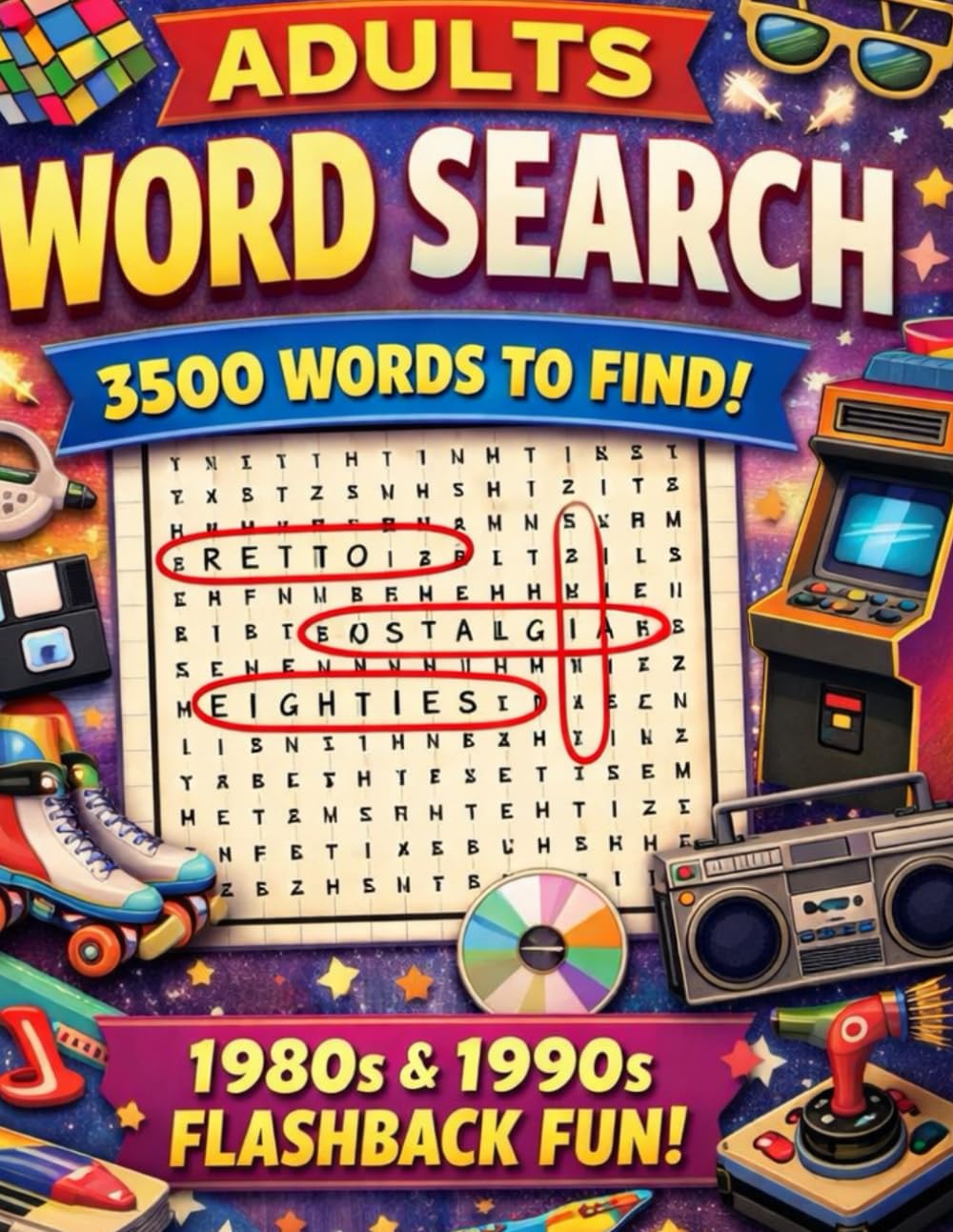 Word Search for Adults: Flash Back to the 1980s and 1990s: 1980s-1990s Multiple Nostalgic Fun Topics for Everyone