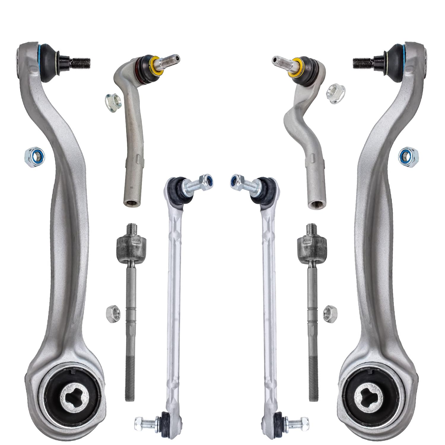 Detroit Axle - 8pc Front End Control Arms Kit for 14-16 Mercedes Benz E250