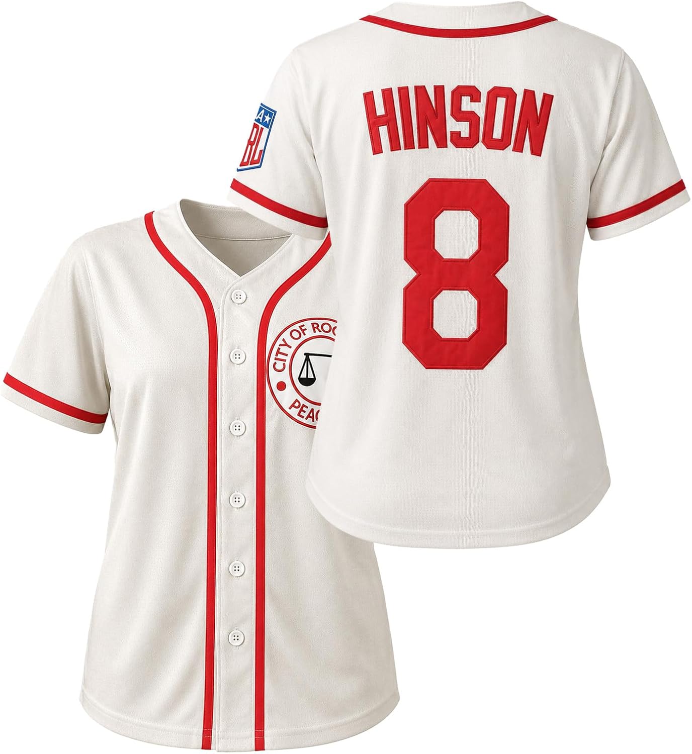 Women Dorothy Dottie Hinson 8 Baseball Jersey Peaches Sewn Retro Shirts