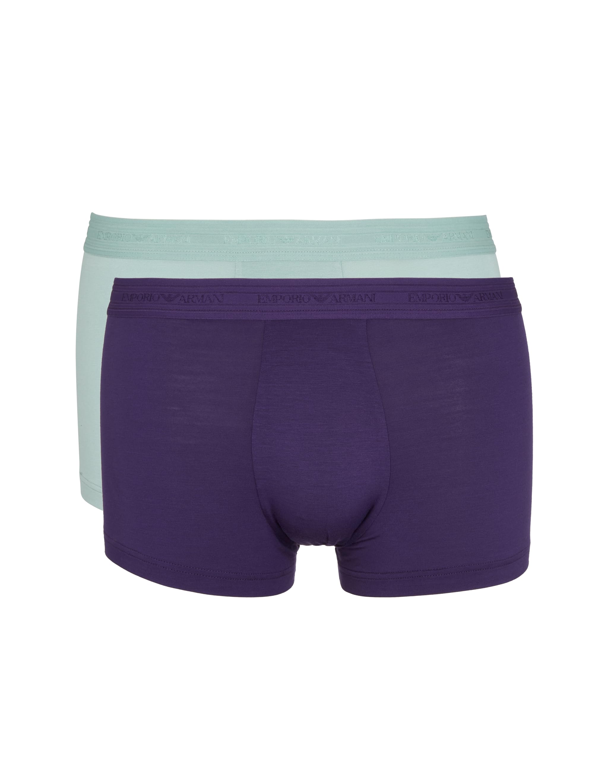 Emporio Armani Herren Violett Eco Viscose 2-Pack Trunk, L, L