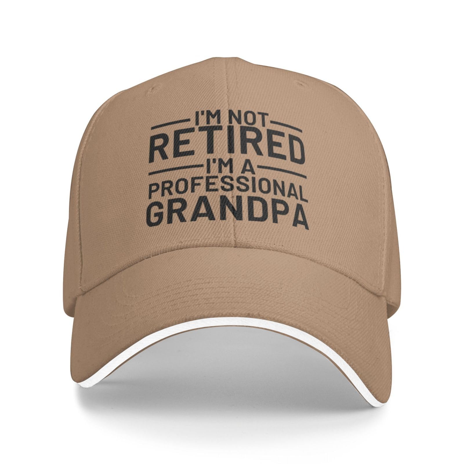 Melbrakin Unisex Natural I'mretired I'm A Professional Grandpa Retirement 2025 Baseball Cap Dad Hat Trucker Hats For Men Womenn